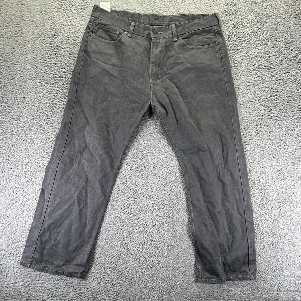 Levi's 505 Pant Men's 40x30 Gray Cotton Chino Straight‎ Career Business Preppy